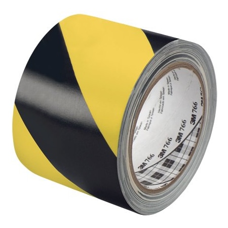 3M 3'' x 36 yds. Black/Yellow 3M 766 Striped Vinyl Tape, 12PK BUY06225452
